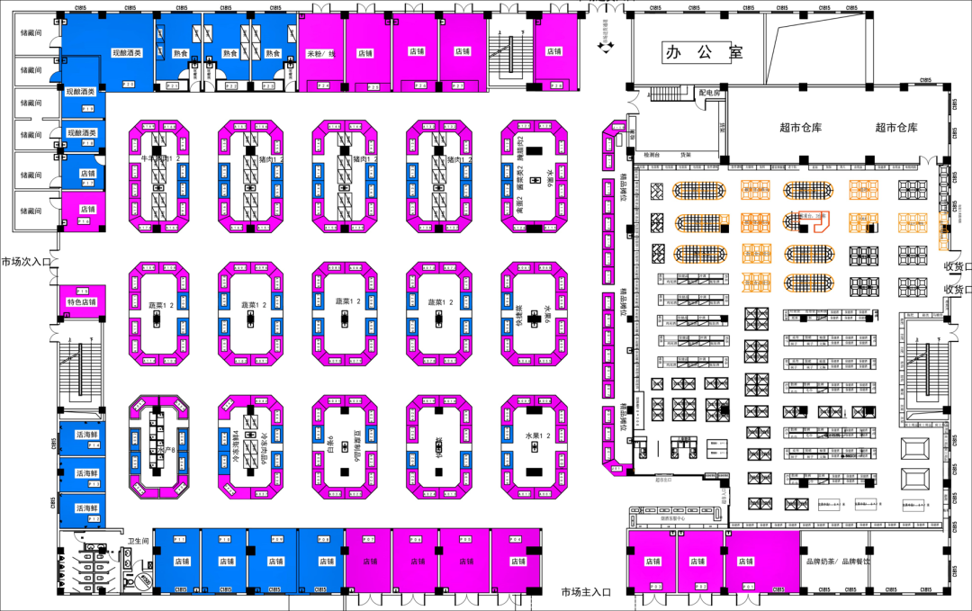新余睿途士智慧市場平面圖(案例)
